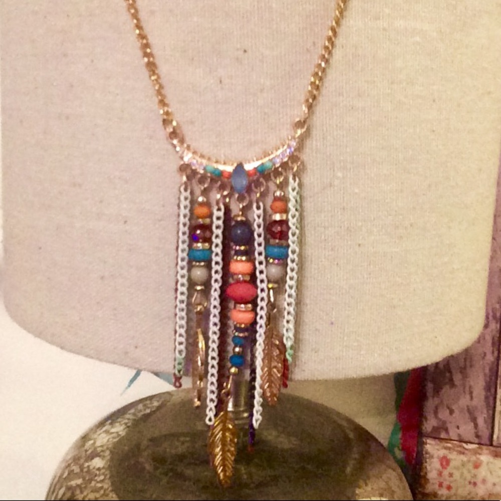 5/$25 Tribal choker and dangle pendant necklace